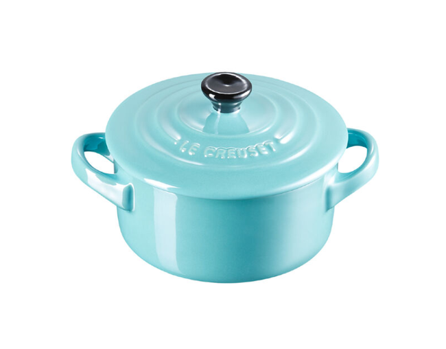 MINI COCOTTE 250ML (PEG PRETO) Azul Caribe Le Creuset