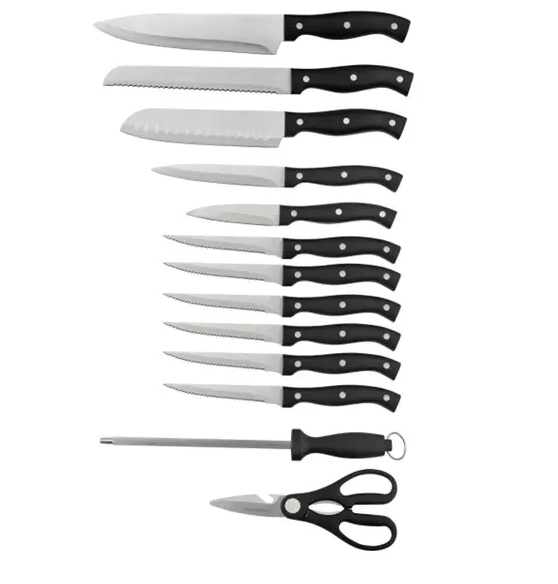 BLOCO DE FACAS AÇO INOX 14PÇS - KENYA