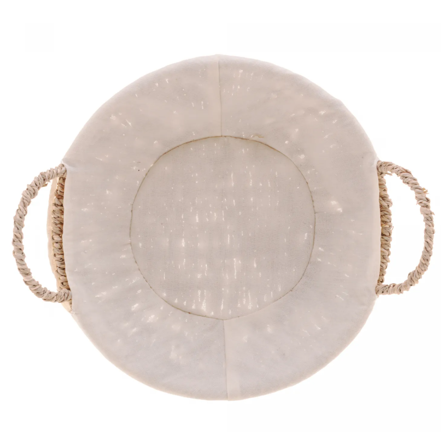 CESTA REDONDA SISAL COM FORRO