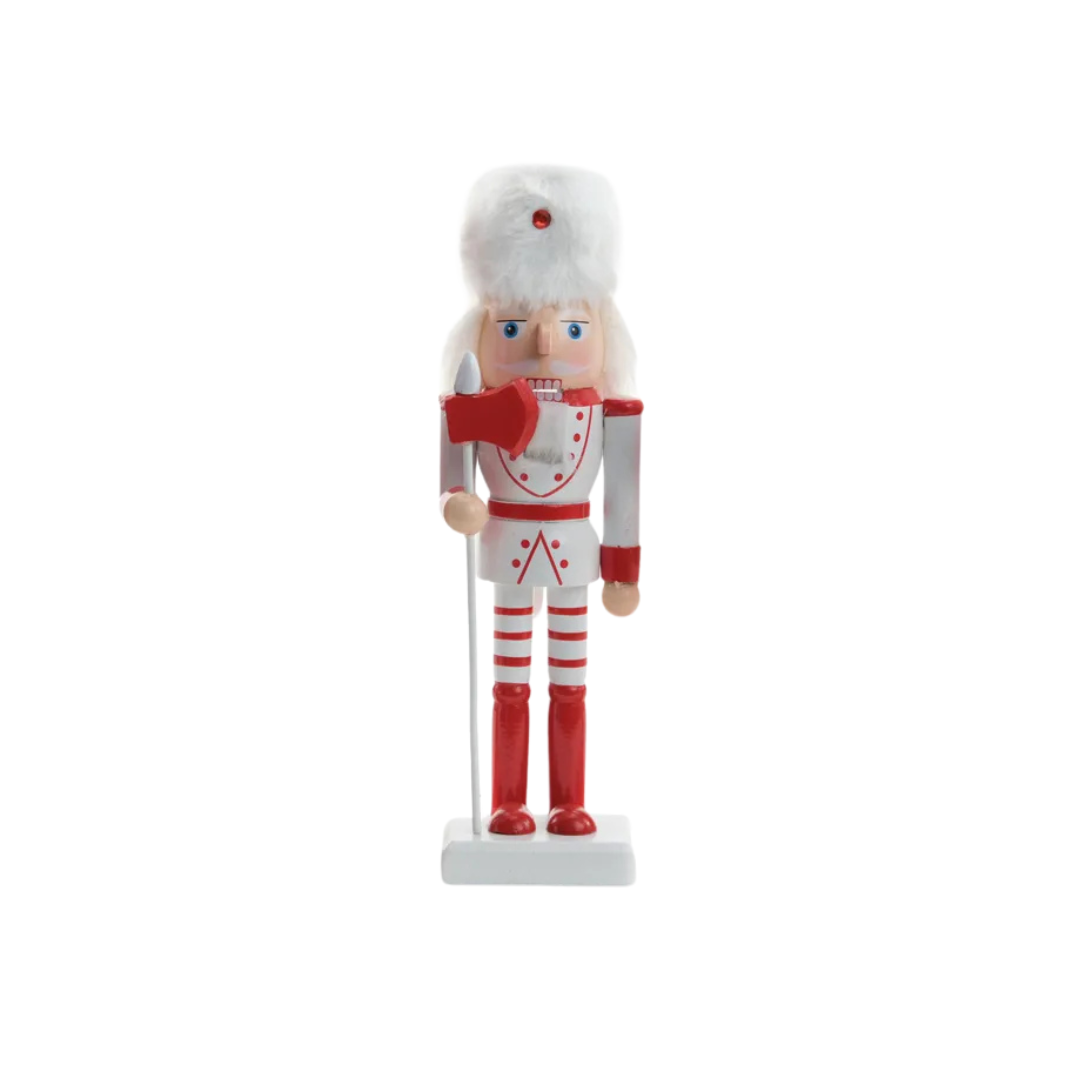 SOLDADO DE CHUMBO VERMELHO E BRANCO 25CM (QUEBRA NOZES)