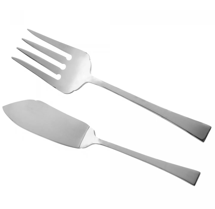 JOGO FACA E GARFO P/ SERVIR PEIXE AÇO INOX BERNA
