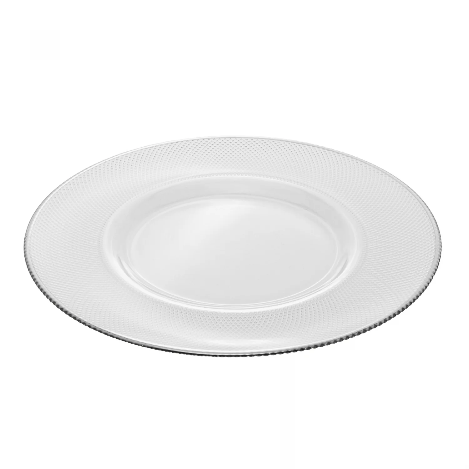 SOUSPLAT DE CRISTAL COM FIO DE PRATA 33CM
