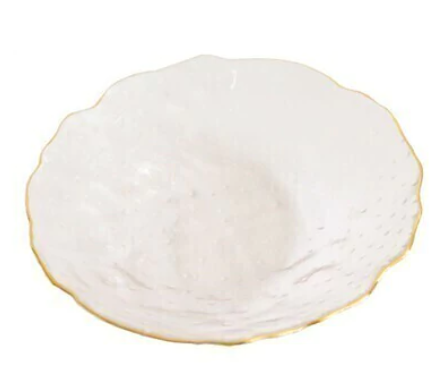 BOWL DE VIDRO COM FRISO DOURADO