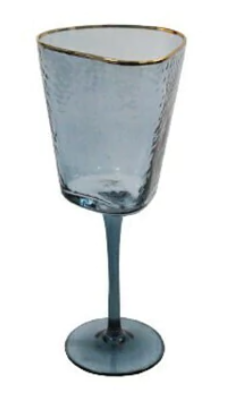 TAÇA GEOMÉTRICO AZUL PARA VINHO