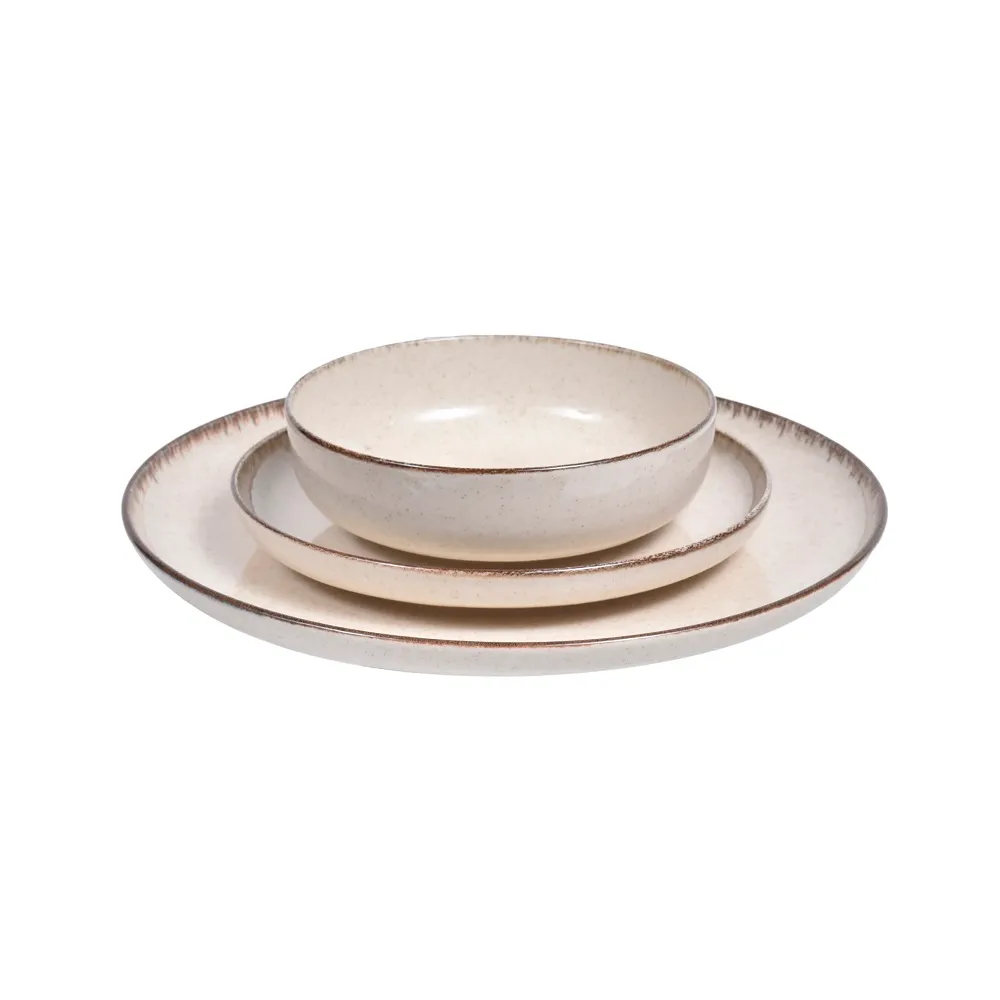 JOGO 12 PÇS PORCELANA CANELA