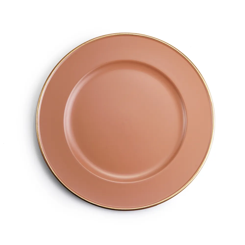SOUSPLAT ROSADO COM FILETE DOURADO