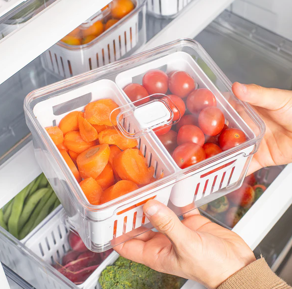 ORGANIZADOR GELADEIRA 2,2L COM 2 CESTOS - CLEAR FRESH - OU