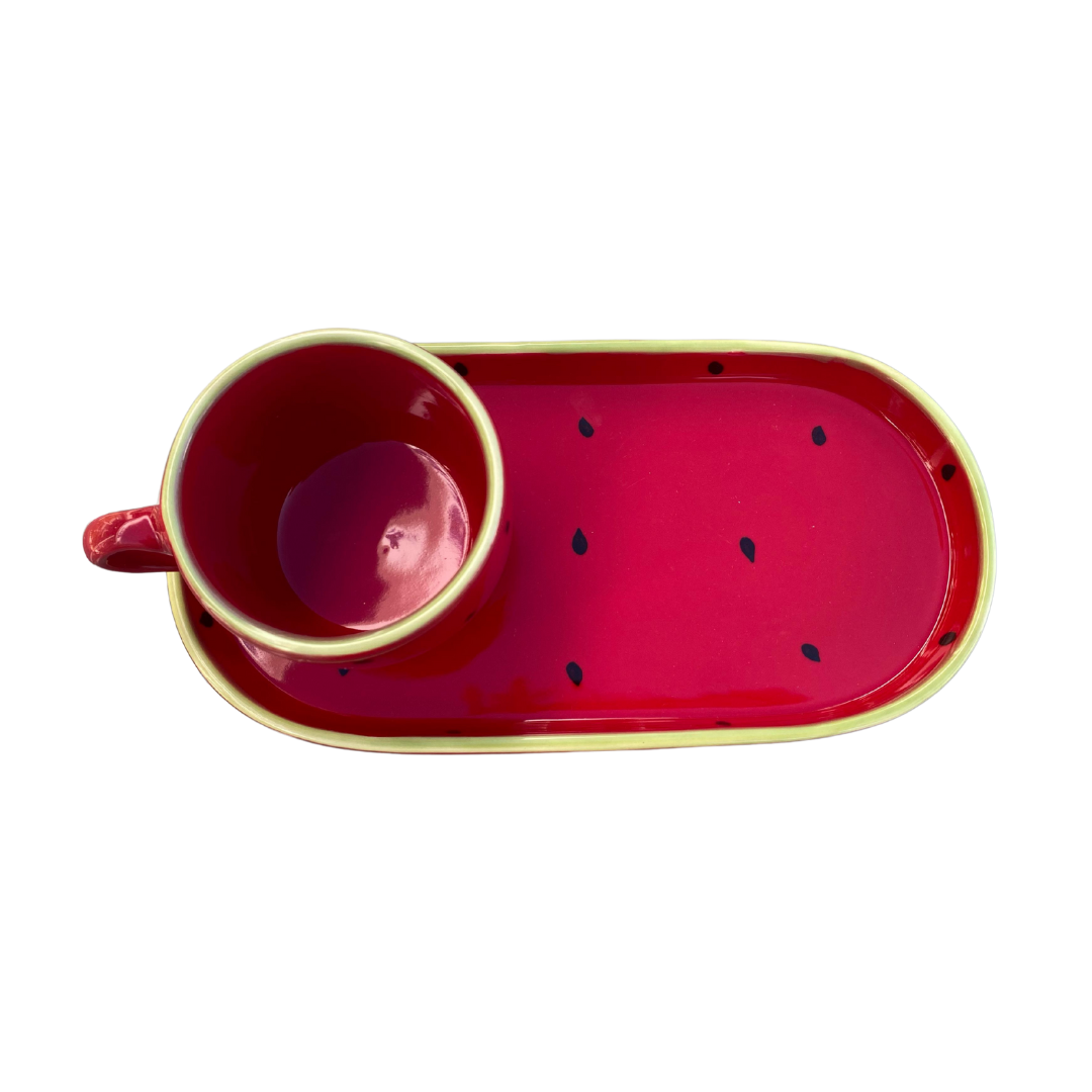 JOGO PARA CAFÉ - MELANCIA TUTTI FRUTTI