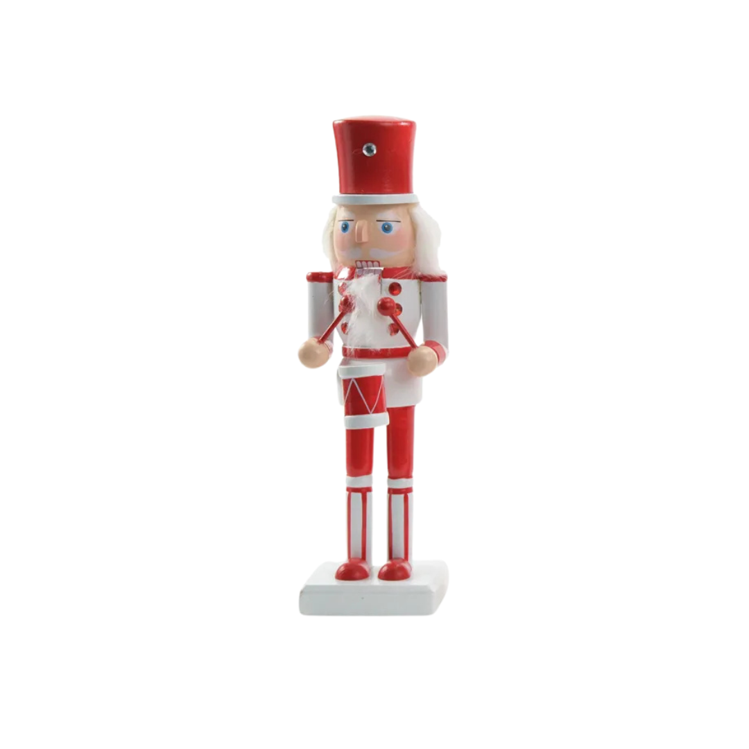SOLDADO DE CHUMBO VERMELHO E BRANCO 25CM (QUEBRA NOZES)