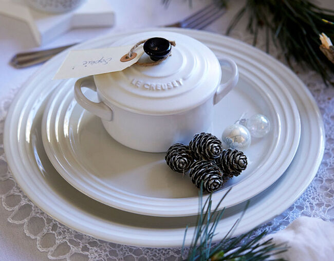 MINI COCOTTE 250ML (PEG PRETO) White Le Creuset