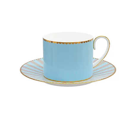 SET 4 XÍCARAS DE CAFÉZINHO AZUL LOVE BIRDS - PIP STUDIO