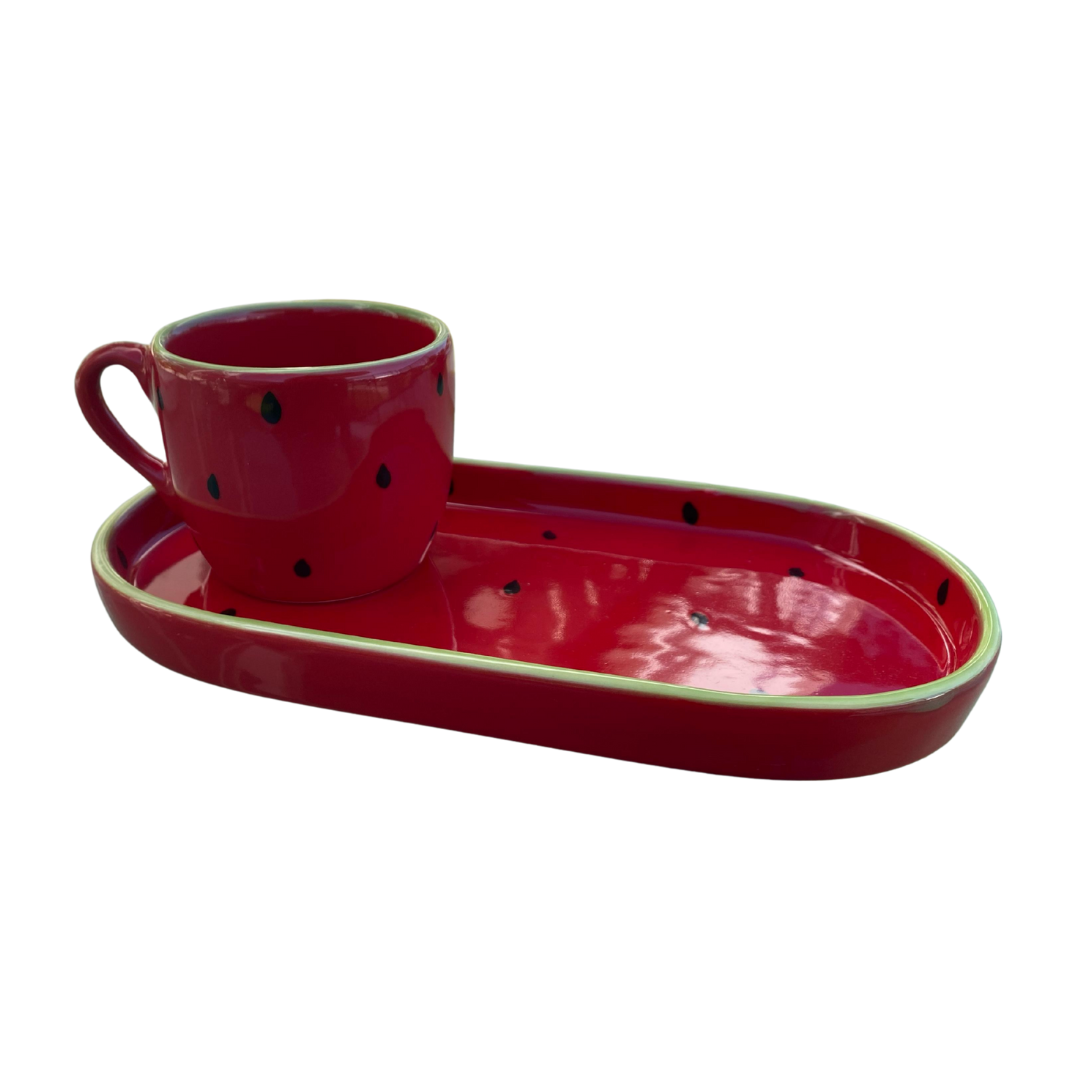 JOGO PARA CAFÉ - MELANCIA TUTTI FRUTTI