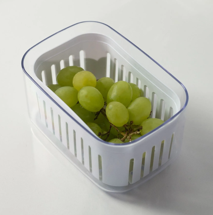 ORGANIZADOR GELADEIRA COM CESTO 650ML - CLEAR FRESH - OU