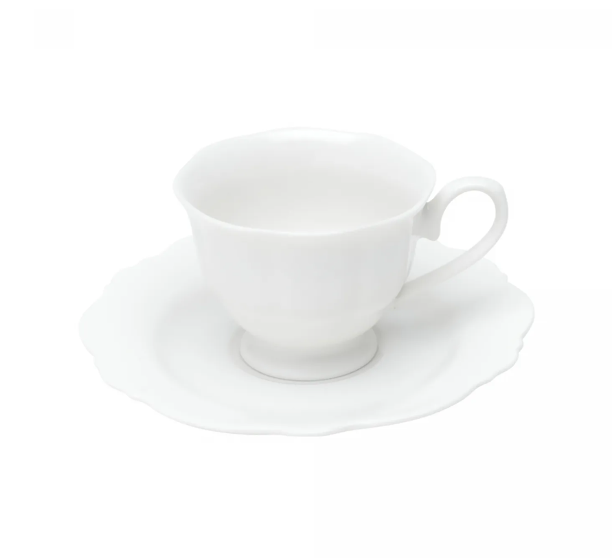JOGO 6 XÍCARAS CAFÉ PORCELANA MALDIVAS BRANCO