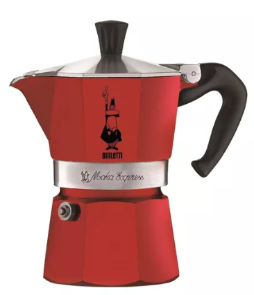 CAFETEIRA MOKA  3 XÍC VERMELHA BIALETTI
