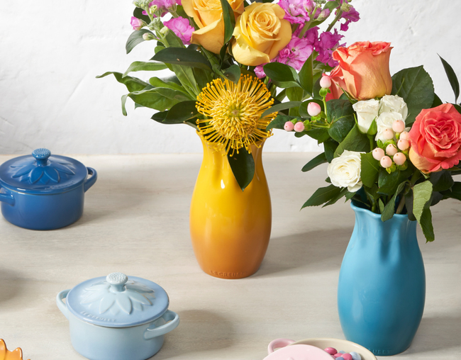 VASO 16CM FLOWER Azul Caribe Le Creuset