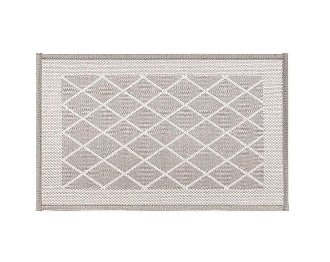 TAPETE SENSE JACQUARD GRID NATURAL 45cm x 75cm