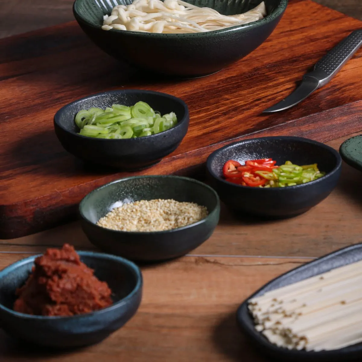 JOGO 6 RAMEKIN ORGÂNICO PRETO MATTE