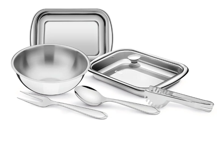 JOGO 6 PÇS AÇO INOX ASSAR/SERVIR - TRAMONTINA