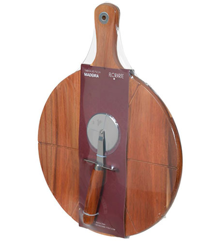 TÁBUA DE PIZZA COM CORTADOR