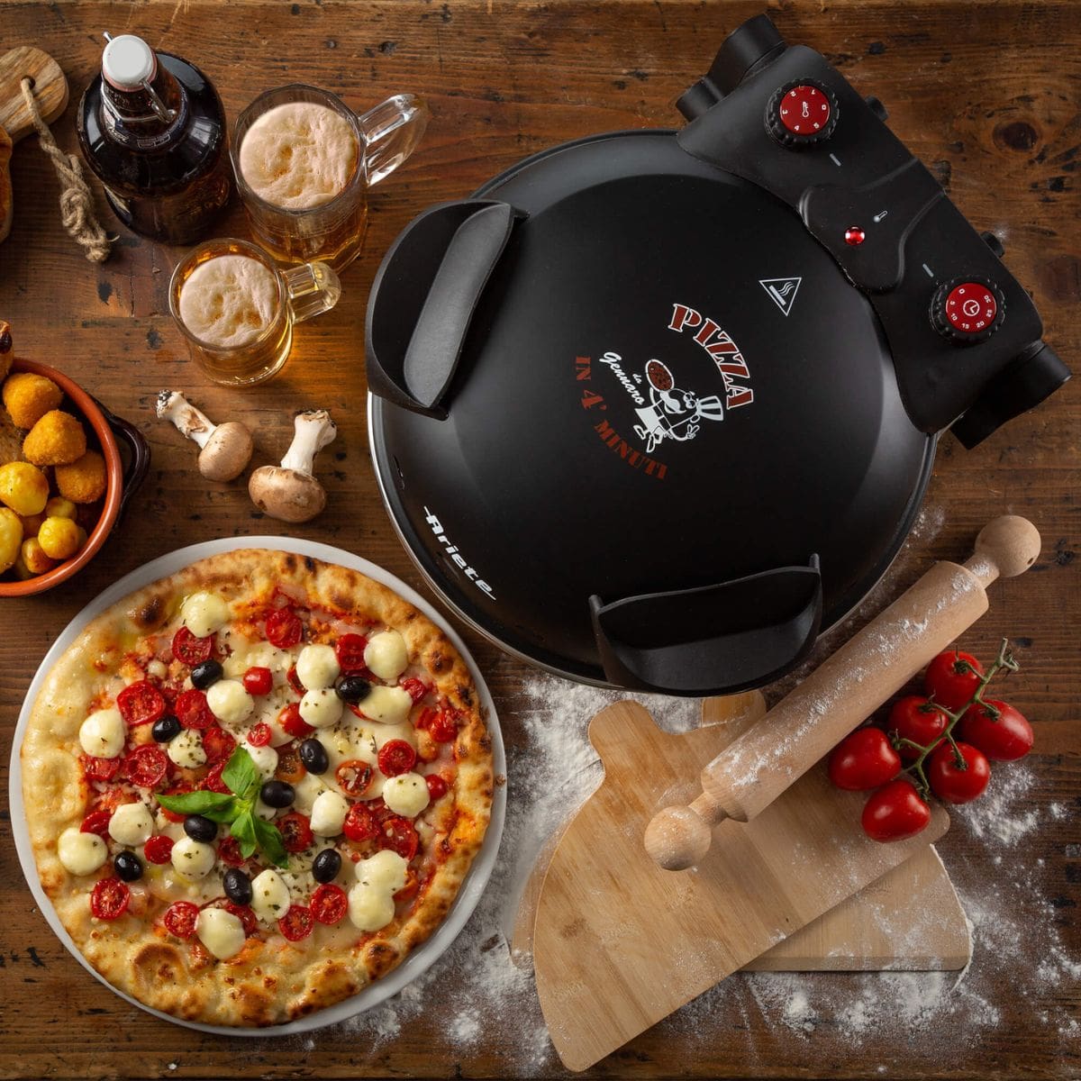 FORNO DE PIZZA ELÉTRICO PRETO 127V - ARIETE