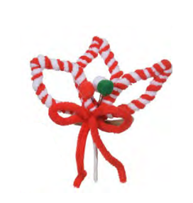 PORTA GUARDANAPO NATAL CANDY VERMELHO E BRANCO