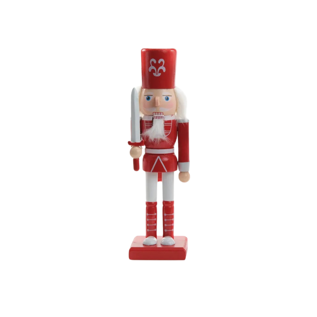 SOLDADO DE CHUMBO VERMELHO E BRANCO 25CM (QUEBRA NOZES)
