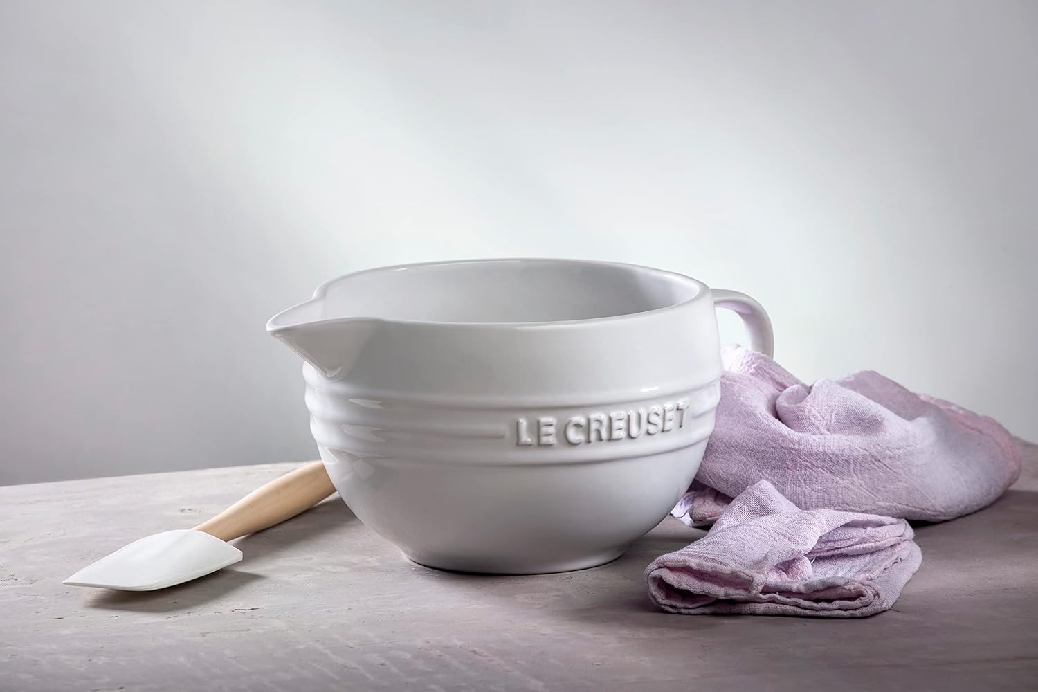 ESPATULA MEDIA DE SILICONE CRAFT White Le Creuset