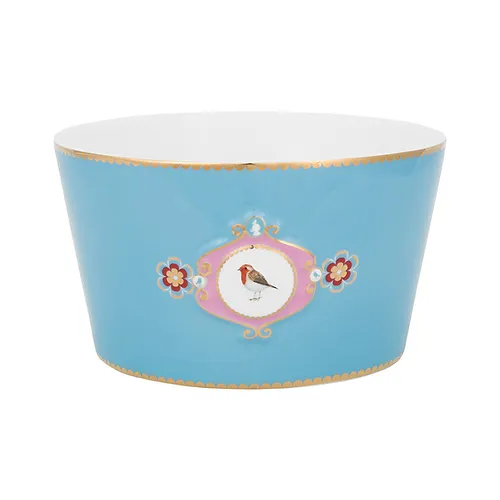 BOWL 15CM MEDALLION AZUL LOVE BIRDS - PIP STUDIO