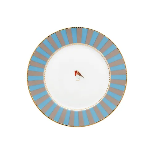 PRATO DE PÃO AZUL STRIPES LOVE BIRDS - PIP STUDIO