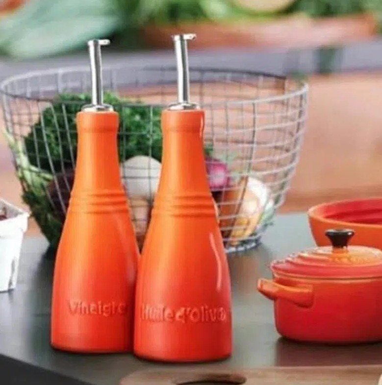 SET AZEITE E VINAGRE CLC Laranja Le Creuset