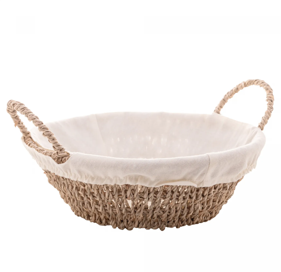 CESTA REDONDA SISAL COM FORRO