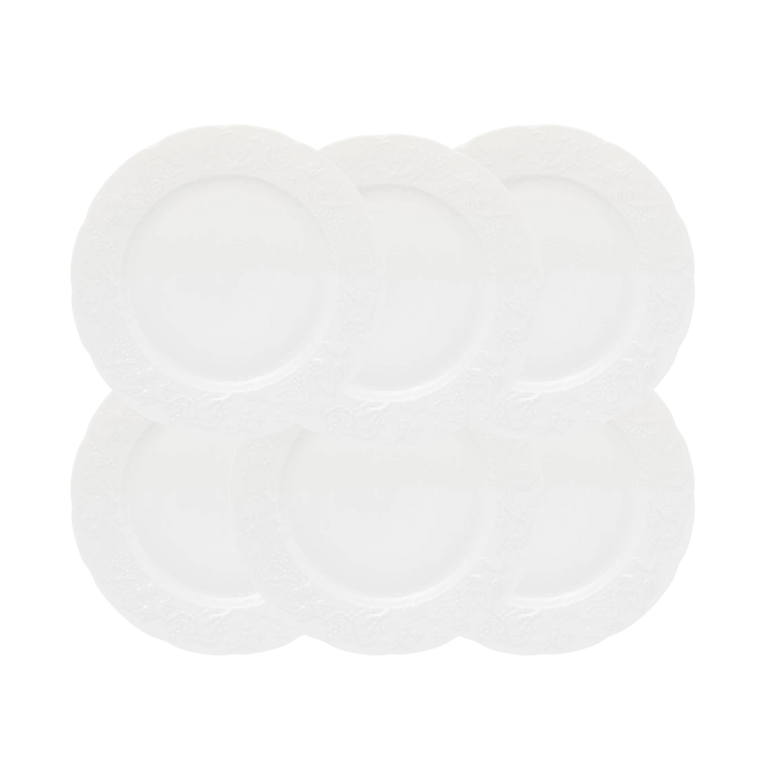 JOGO 6 PRATOS SOBREMESA LIMOGES VENDANGE