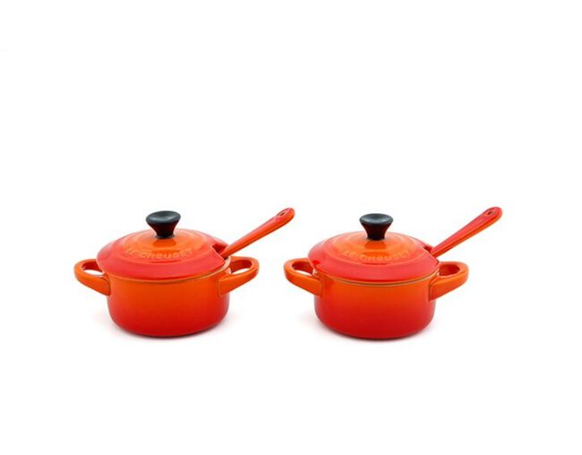 SET 2 POTES MOLHO/CONDIMENTO Laranja Le Creuset