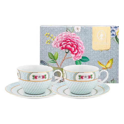 SET 2 XÍCARAS DE CHÁ BRANCA BLUSHING BIRDS - PIP STUDIO