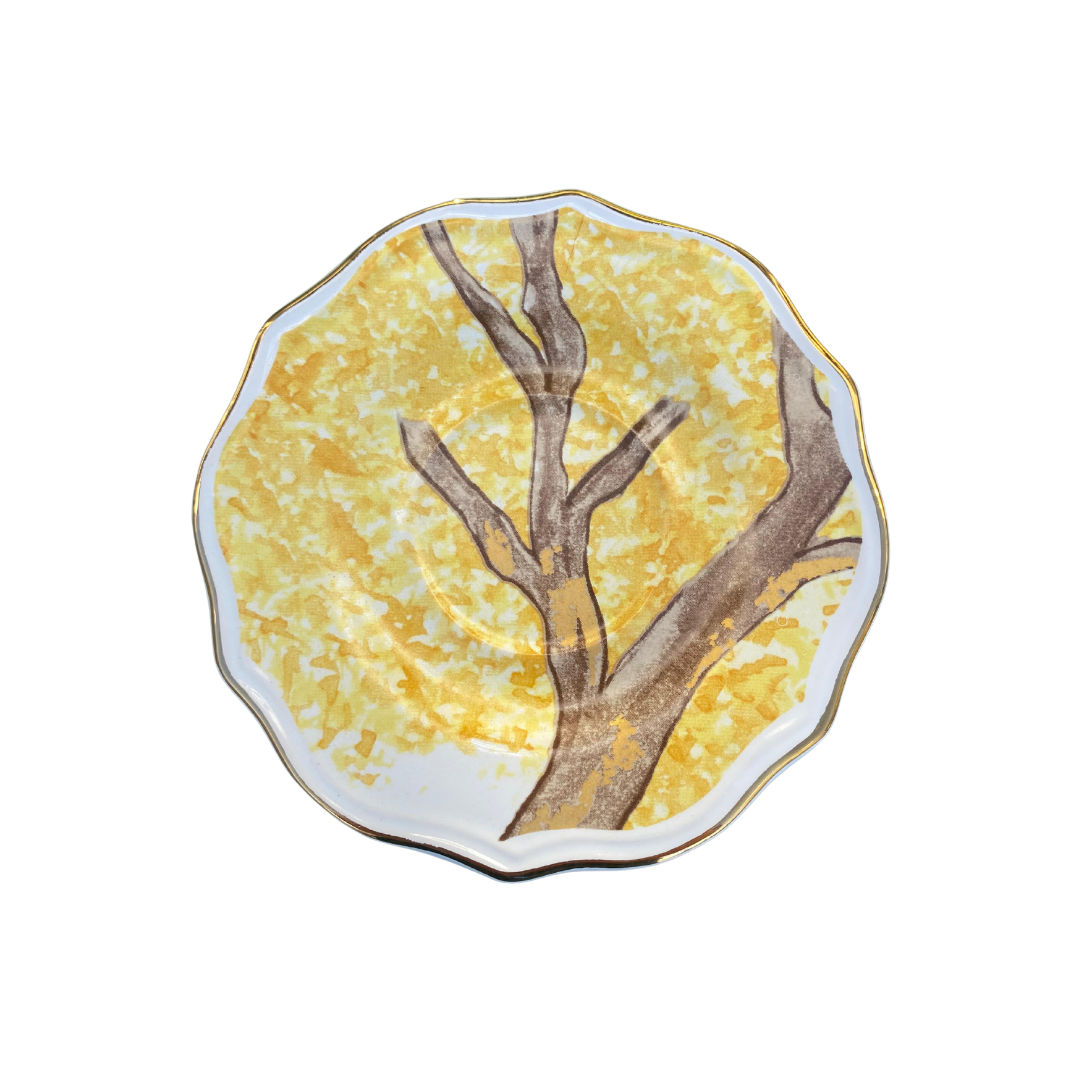 JOGO 6 XÍCARAS DE CAFÉ C/PIRES YPÊ AMARELO