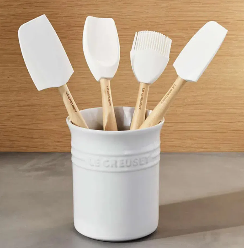 ESPATULA MEDIA DE SILICONE CRAFT White Le Creuset