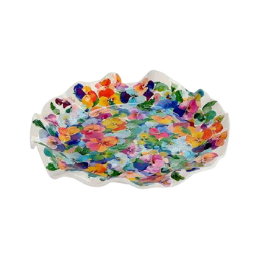 PRATO MELAMINE ONDULADO FLORAL
