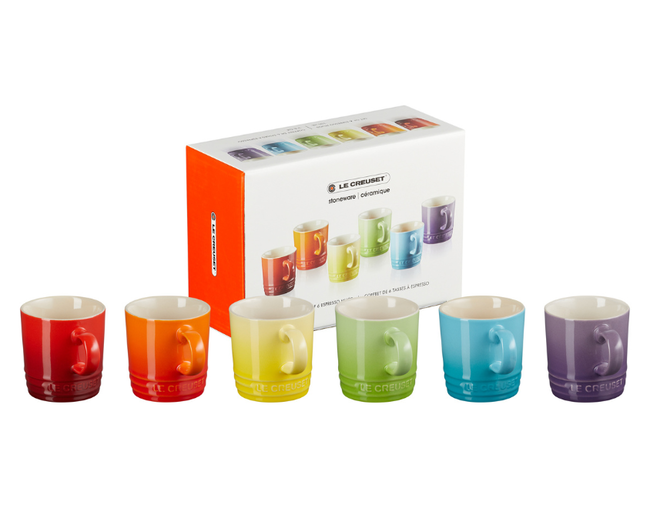 JOGO 6 CANECAS 100ML LONDON GIFT COLLECTION Le Creuset