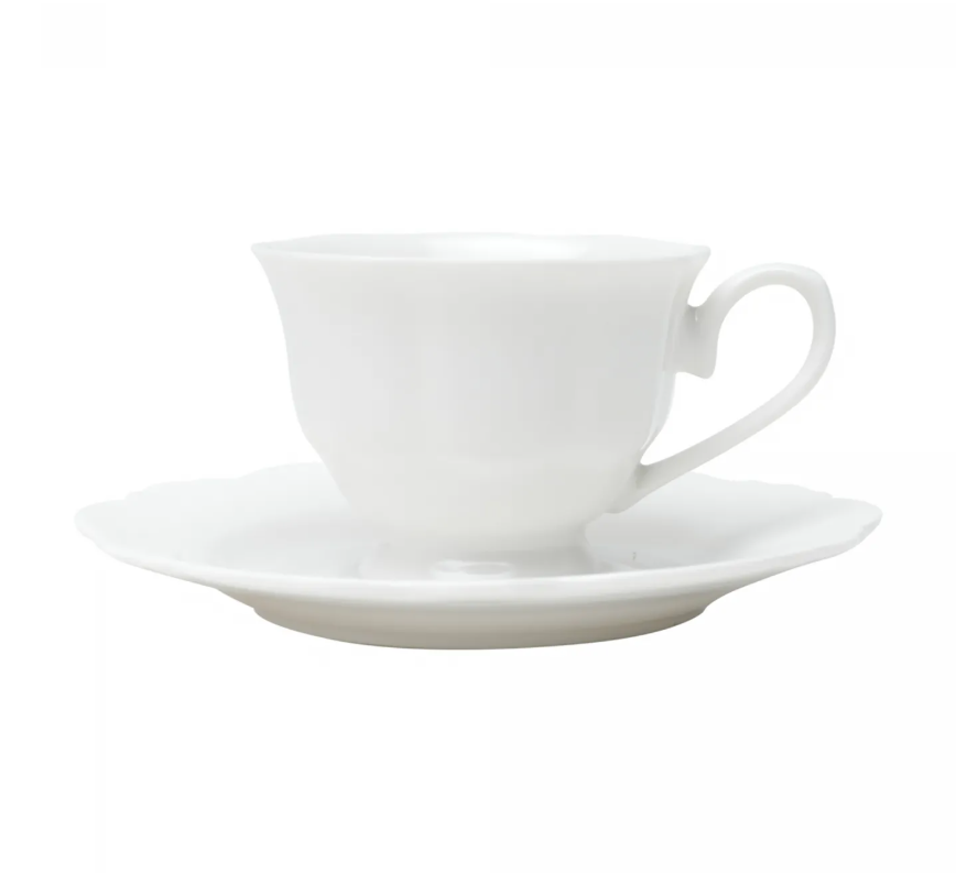 JOGO 6 XÍCARAS CAFÉ PORCELANA MALDIVAS BRANCO