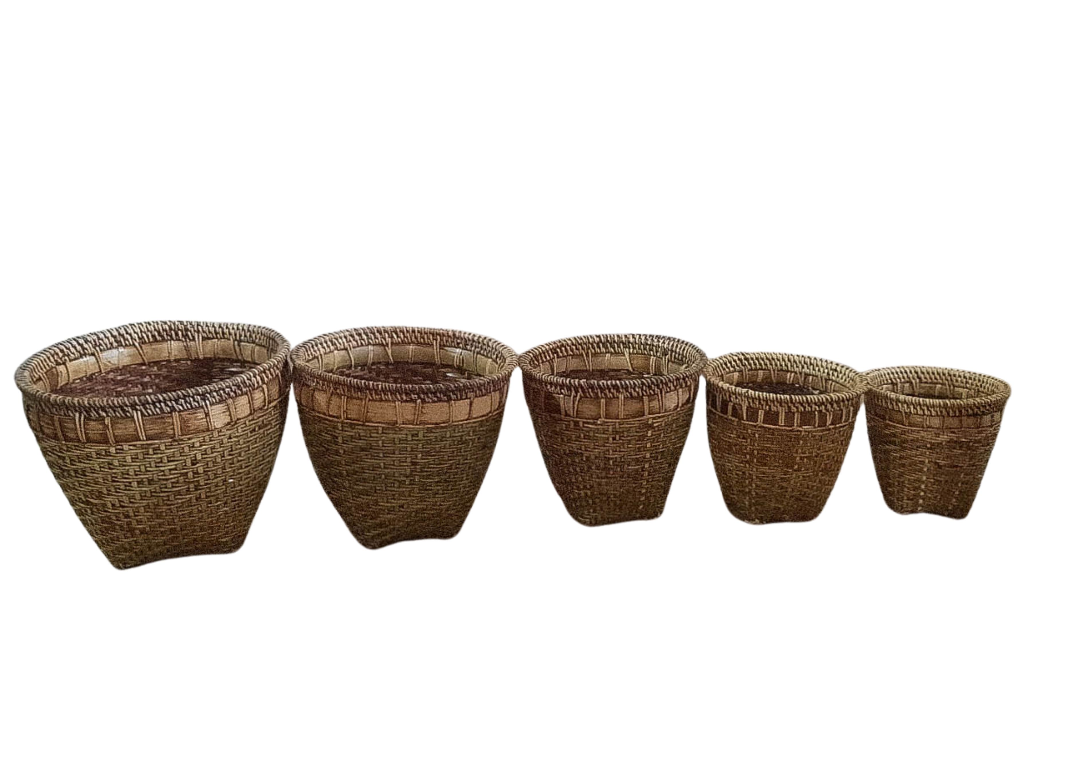 Cachepot Vênus de bambu e rattan | Casa Akar
