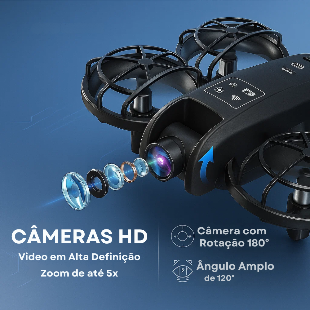 Drone K100 Max Dual Câmera 4K, Controle com Tela Total HD