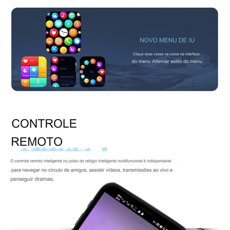 Relogio Inteligente X8 Plus 2025 Tela infinita + Novas Faces