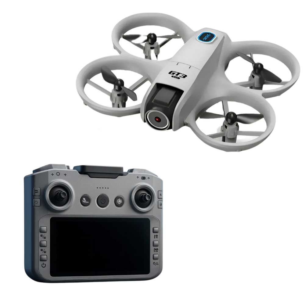 Mini Drone GT3 8k Duas Câmera HD 5G FPV Controle com Tela