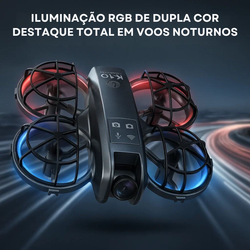 Drone K100 Max Dual Câmera 4K, Controle com Tela Total HD