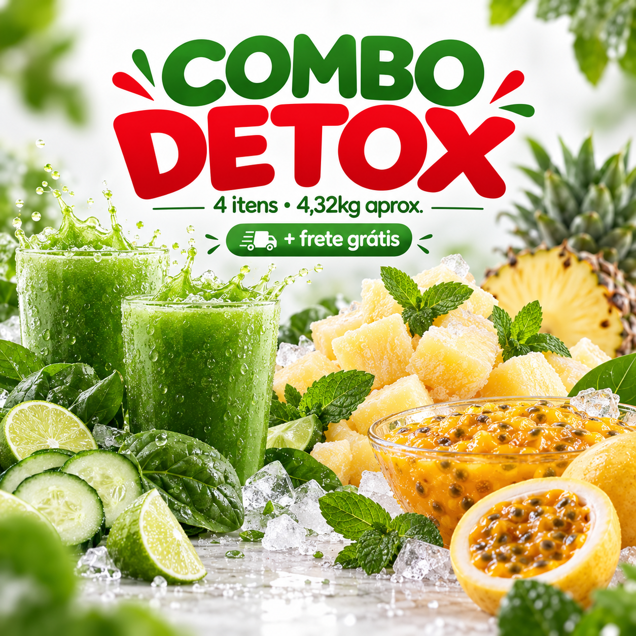 COMBO DETOX 4 ITENS + FRETE GRATIS