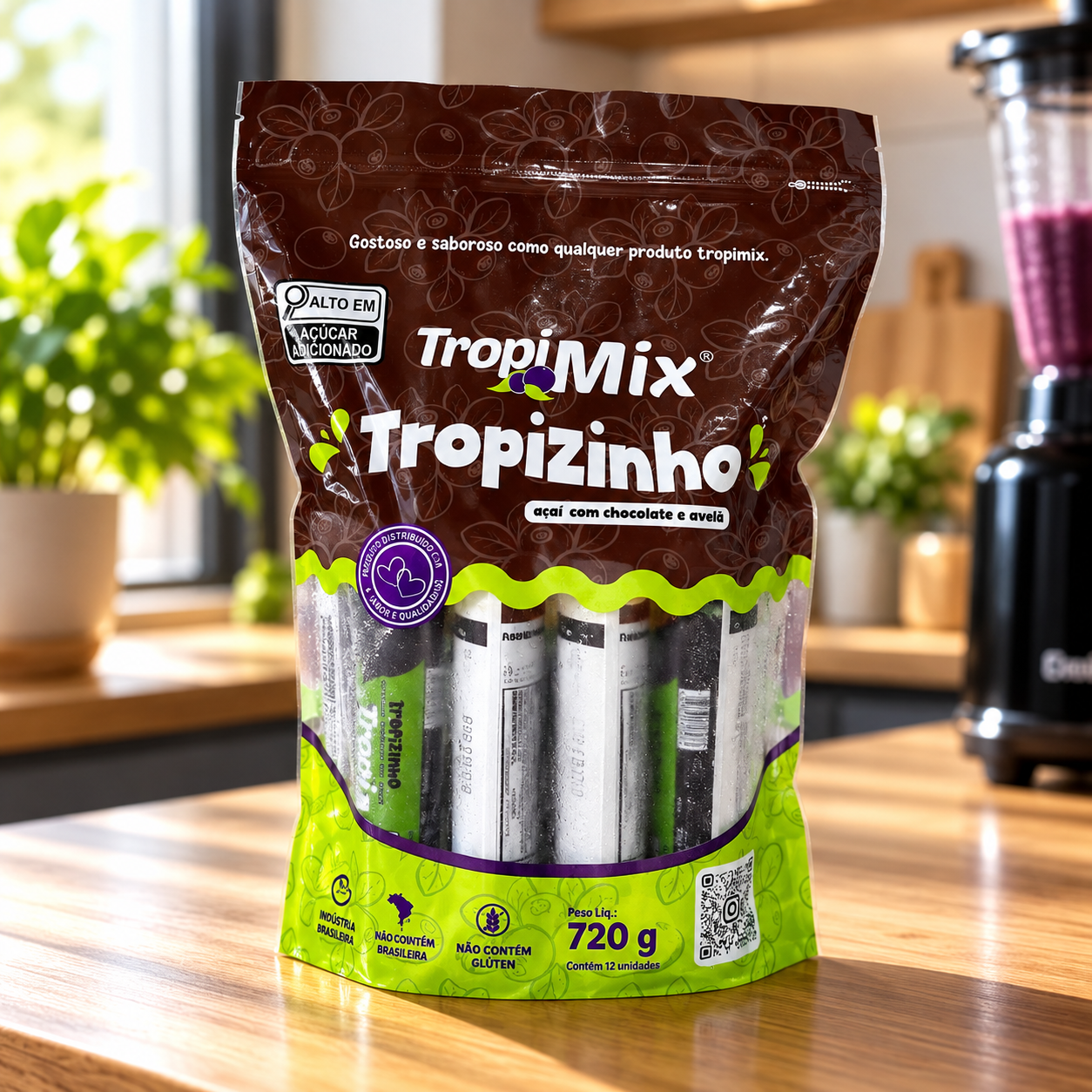AÇAI TROPIZINHO CHOCOLATE C/ AVELA PORÇÃO