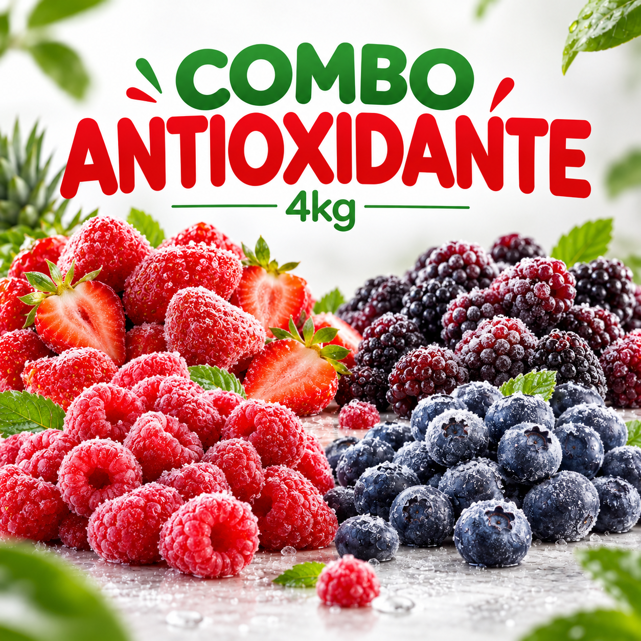 COMBO ANTIOXIDANTE  4KG DE FRUTAS VERMELHAS  + FRETE GRAIS