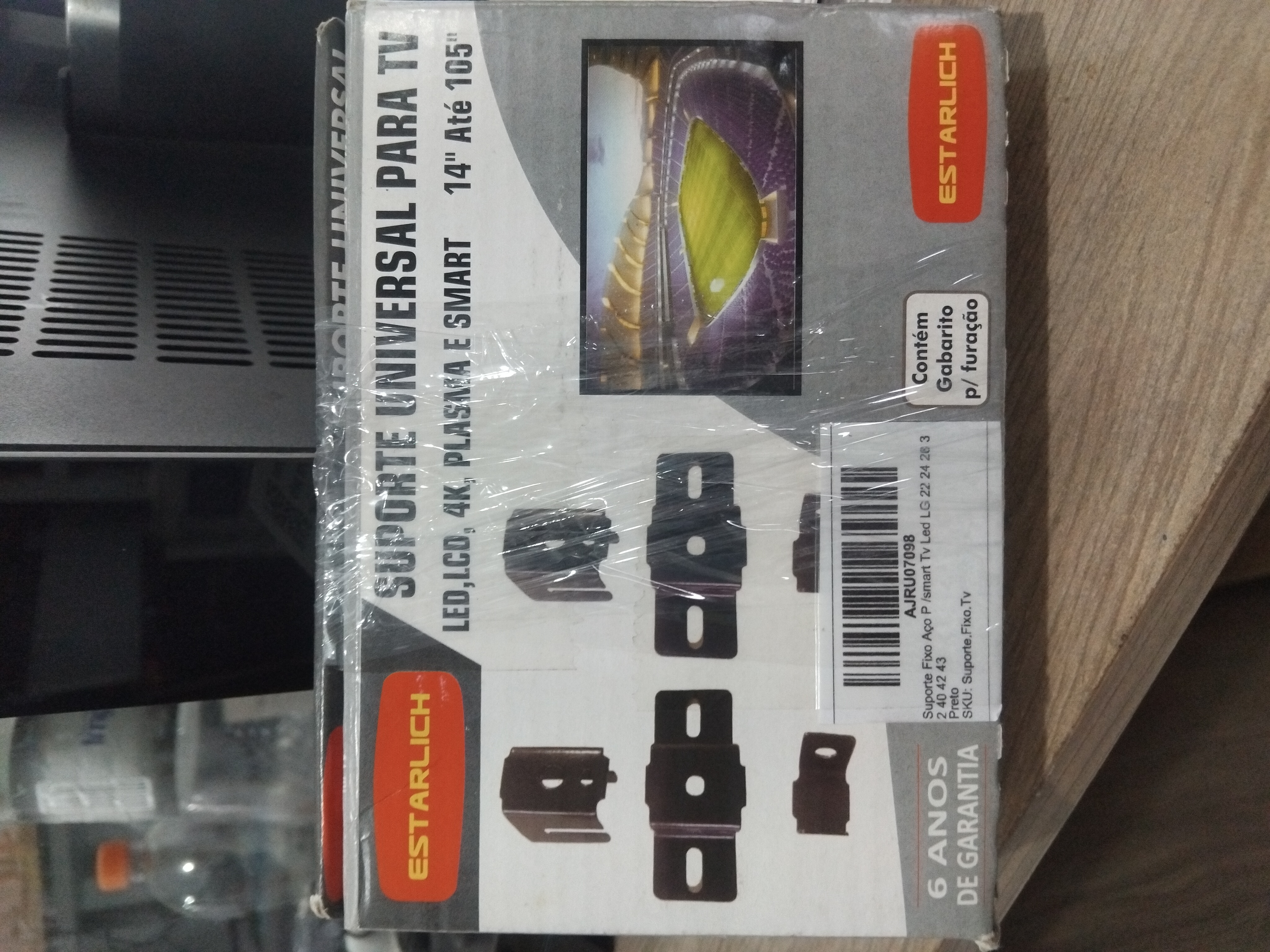 Suporte Fixo Aço P /smart Tv Led LG 22 24 28 32 40 42 43 Preto