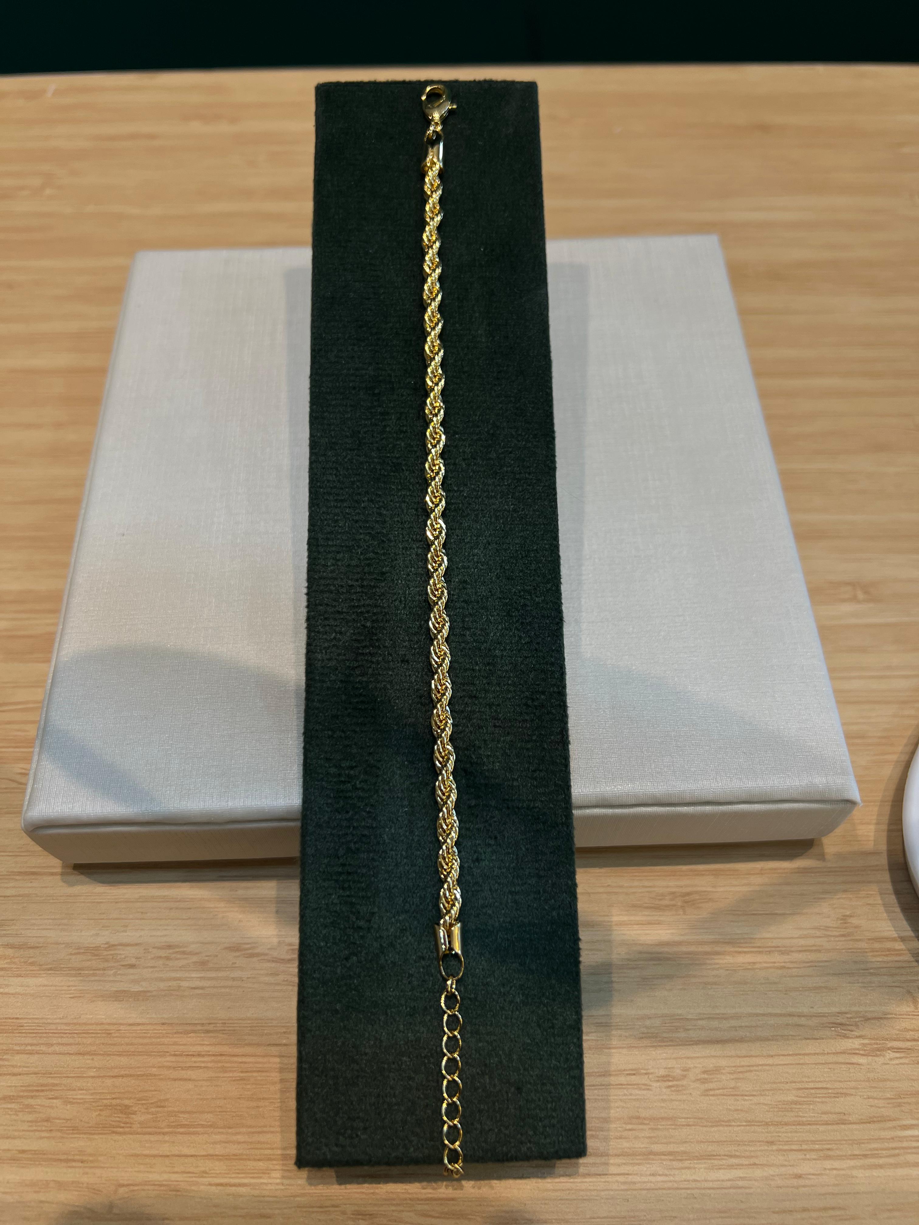 Pulseira cordão baiano dourado G